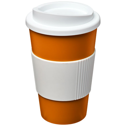 Gobelet isolant personnalisable 350ml Americano® Orange et Blanc